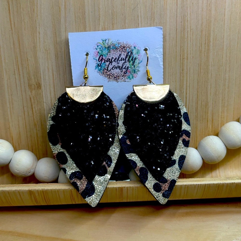 Light weight Faux leather earrings